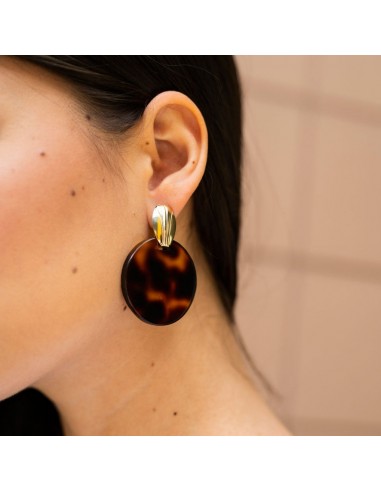 Boucles d'oreilles Loulou Ecailles Marrons le concept de la Pate a emporter 