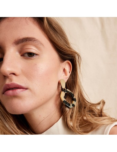 Boucles d'oreilles AVA Ecailles Beige Les magasins à Paris et en Île-de-France