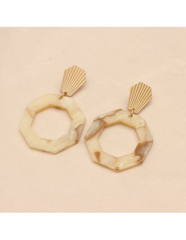 Boucles d'oreilles AVA Marbre Blanc pas cher chine