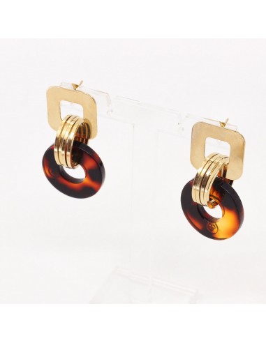 Boucles d'oreilles MEGAN Ecailles Marrons l'évolution des habitudes 