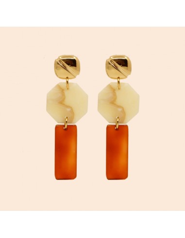 Boucles d'oreilles SYDNEY Marbre et Ambre ou a consommer sur place