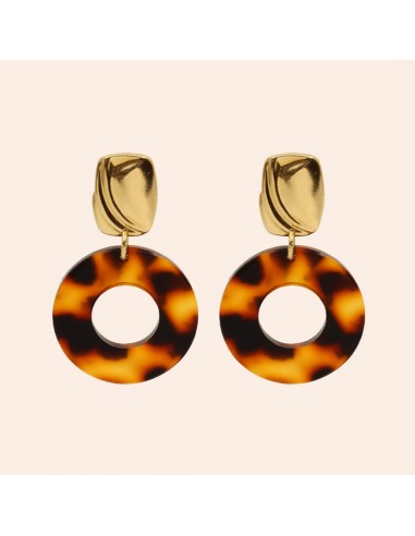 Boucles d'oreilles Lucy Ecailles Marrons soldes