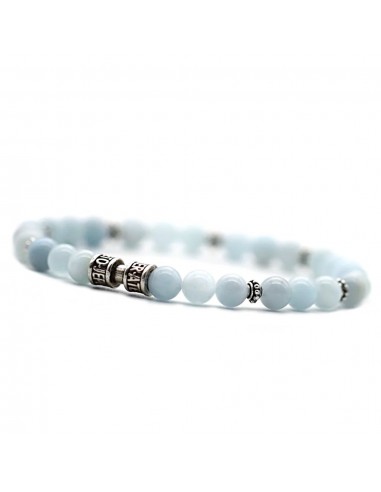 Bracelet aigue-marine & argent 925 - 6mm en ligne