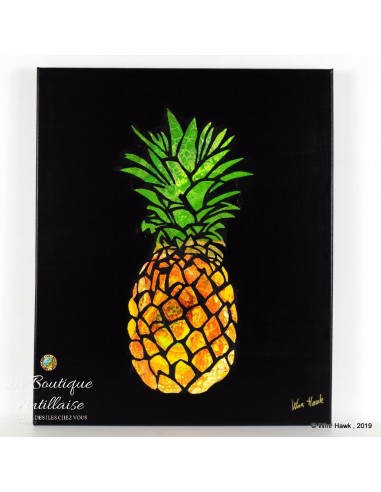 L'ANANAS - TABLEAU DÉCORATION ANTILLAISE basket pas cher