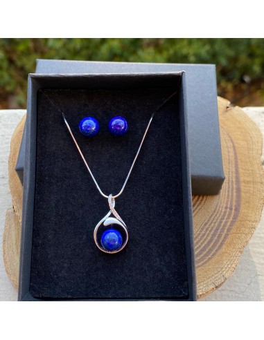 Collier et boucles d'oreilles lapis lazuli Livraison rapide