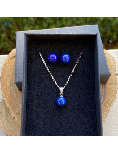 Ras de cou et boucles d'oreilles lapis lazuli Venez découvrir notre 