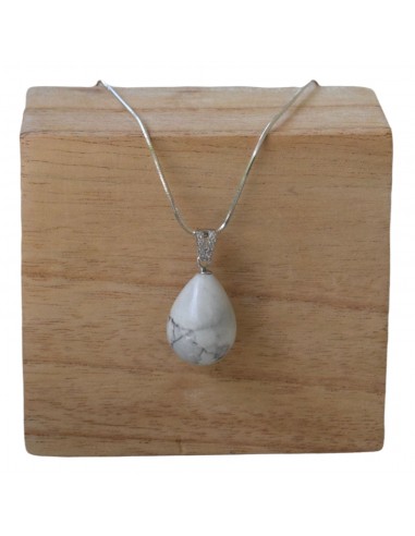 Pendentif " goutte howlite " Venez acheter