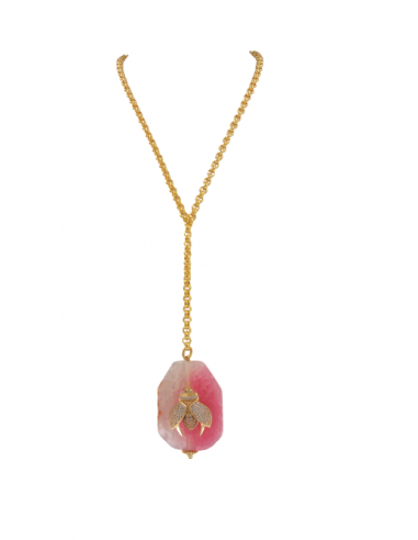 COLLIER AGATE ABEILLE Comparez plus de prix