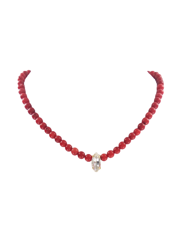 COLLIER RAS DE COU MINI PERLE de pas cher