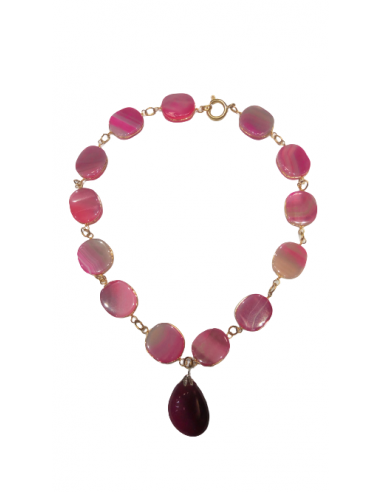 COLLIER PIERRE AGATE pas cher chine