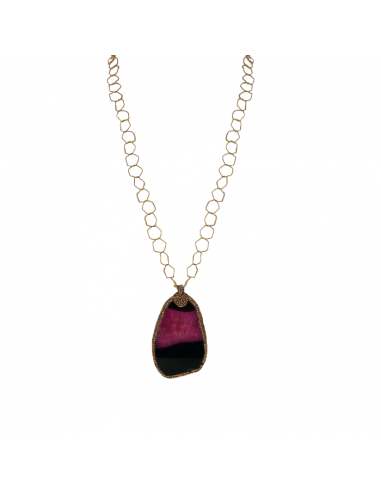 COLLIER PIERRE AGATE BICOLORE prix