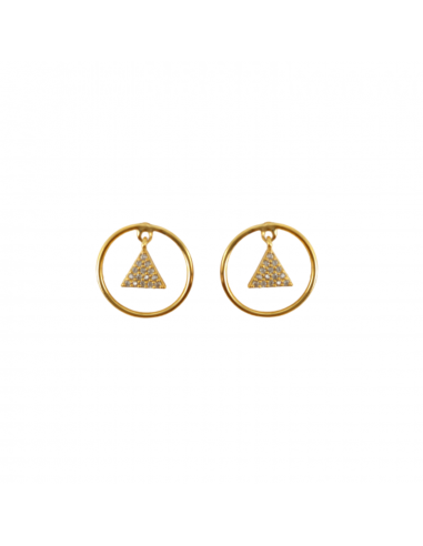 BOUCLES D'OREILLES CERCLES TRIANGLE Economisez 