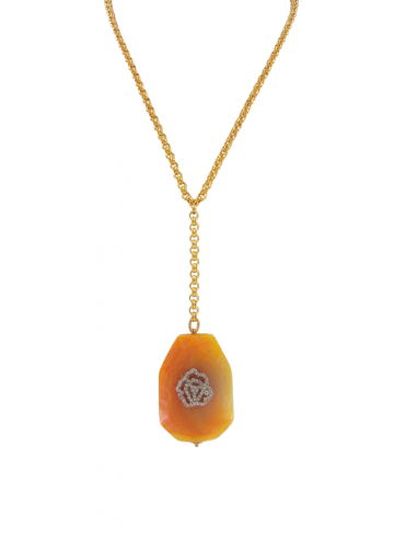 COLLIER AGATE ROSE du meilleur 