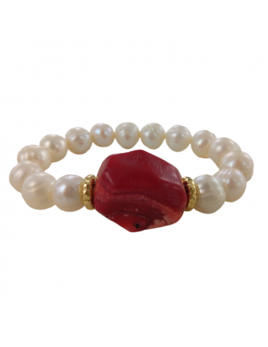 BRACELET PERLE AGATE de pas cher