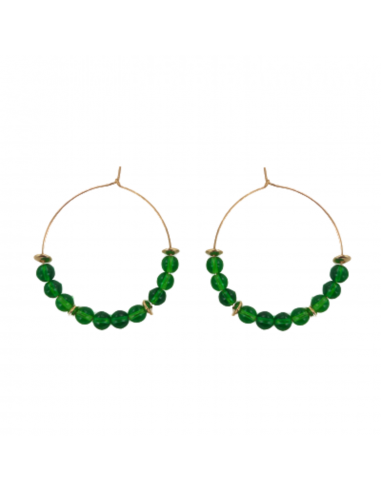 BOUCLES D'OREILLES PERLES VERTE s'inspire de l'anatomie humaine