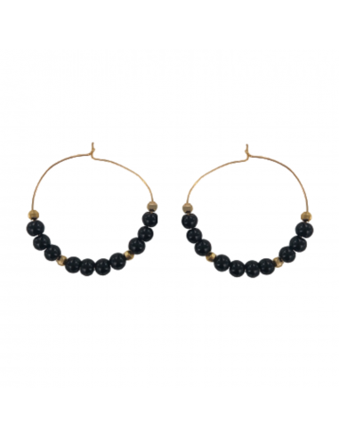 BOUCLES D'OREILLES PERLES NOIR meilleur choix