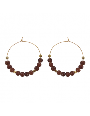 BOUCLES D'OREILLES PERLES MARRON du meilleur 