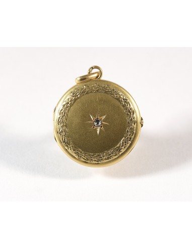 Pendentif souvenir or jaune et diamant de votre