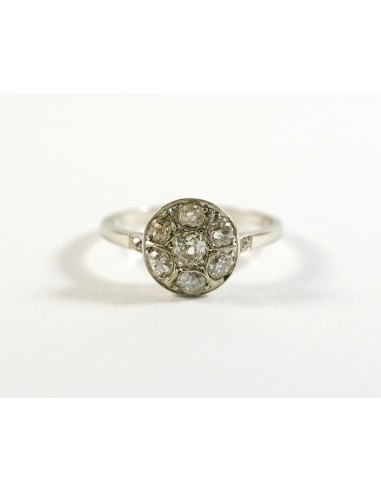 Bague marguerite or gris et diamant la livraison gratuite