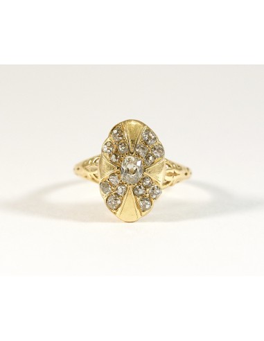 Bague marquise or jaune et diamant Comparez plus de prix