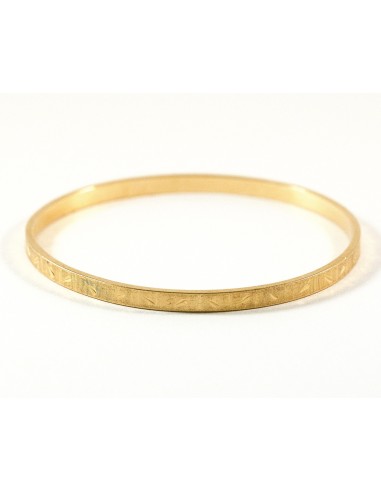 Bracelet jonc en or plat ouvre sa boutique