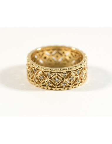 Bague dentelle or jaune et diamant Toutes les collections ici