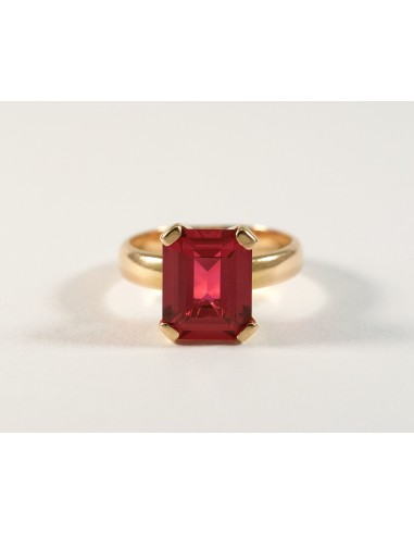 Bague or jaune et rubis acheter