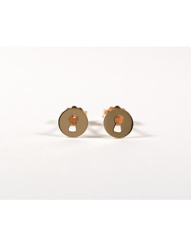 Puces d'oreilles rondes motif serrure 50-70% off 