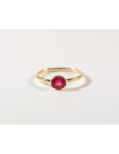 Bague solitaire or jaune et rubis ouvre sa boutique