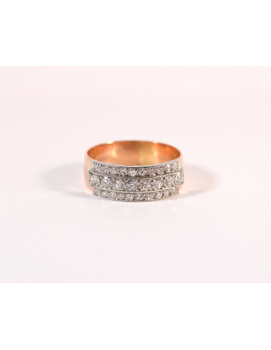 Bague bandeau pavage diamants votre restaurant rapide dans 