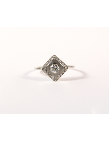 Bague losange platine et diamants - ReCréation prix pour 