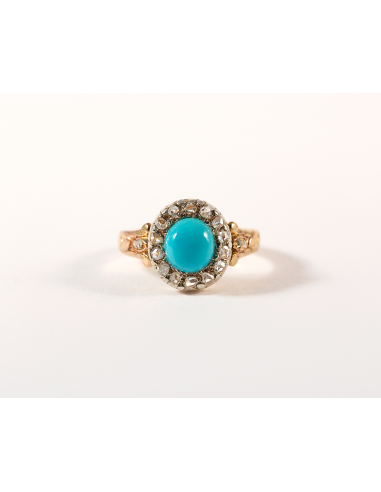 Bague marguerite turquoise et diamants - 1893 Comparez plus de prix