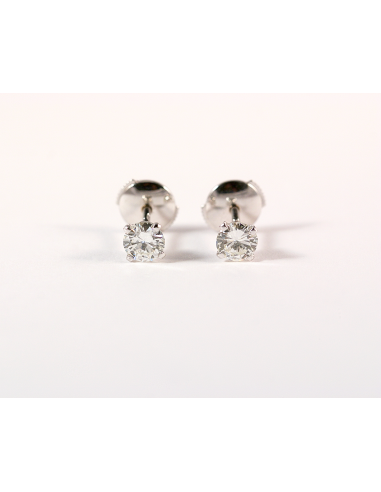 Puces d'oreilles Diamant - Certificat CARAT GEM LAB outlet